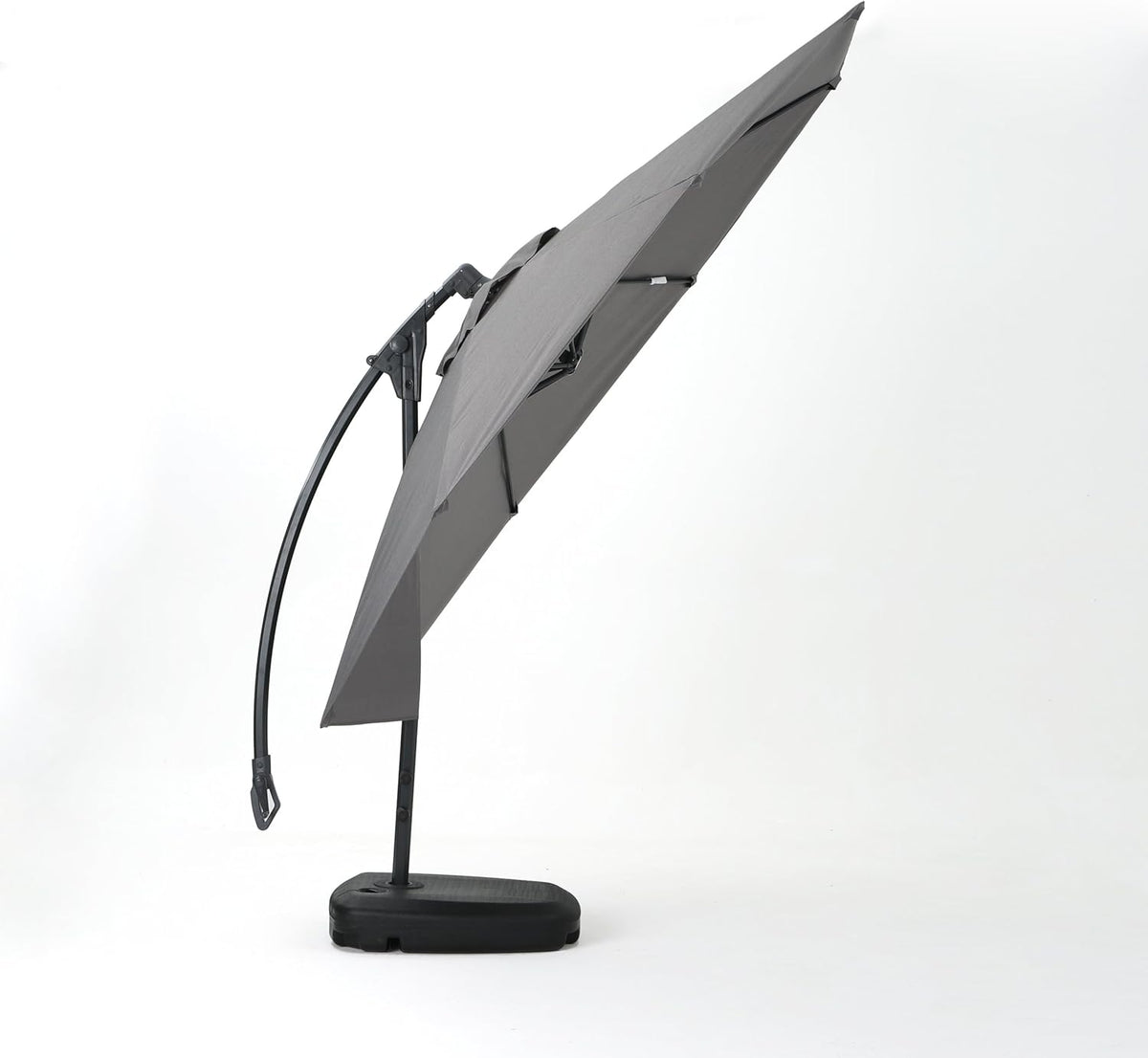 Umbrela de soare suspendata pentru gradina sau terasa, rotunda 3m X 2.5m X 2.3m, suport inclus