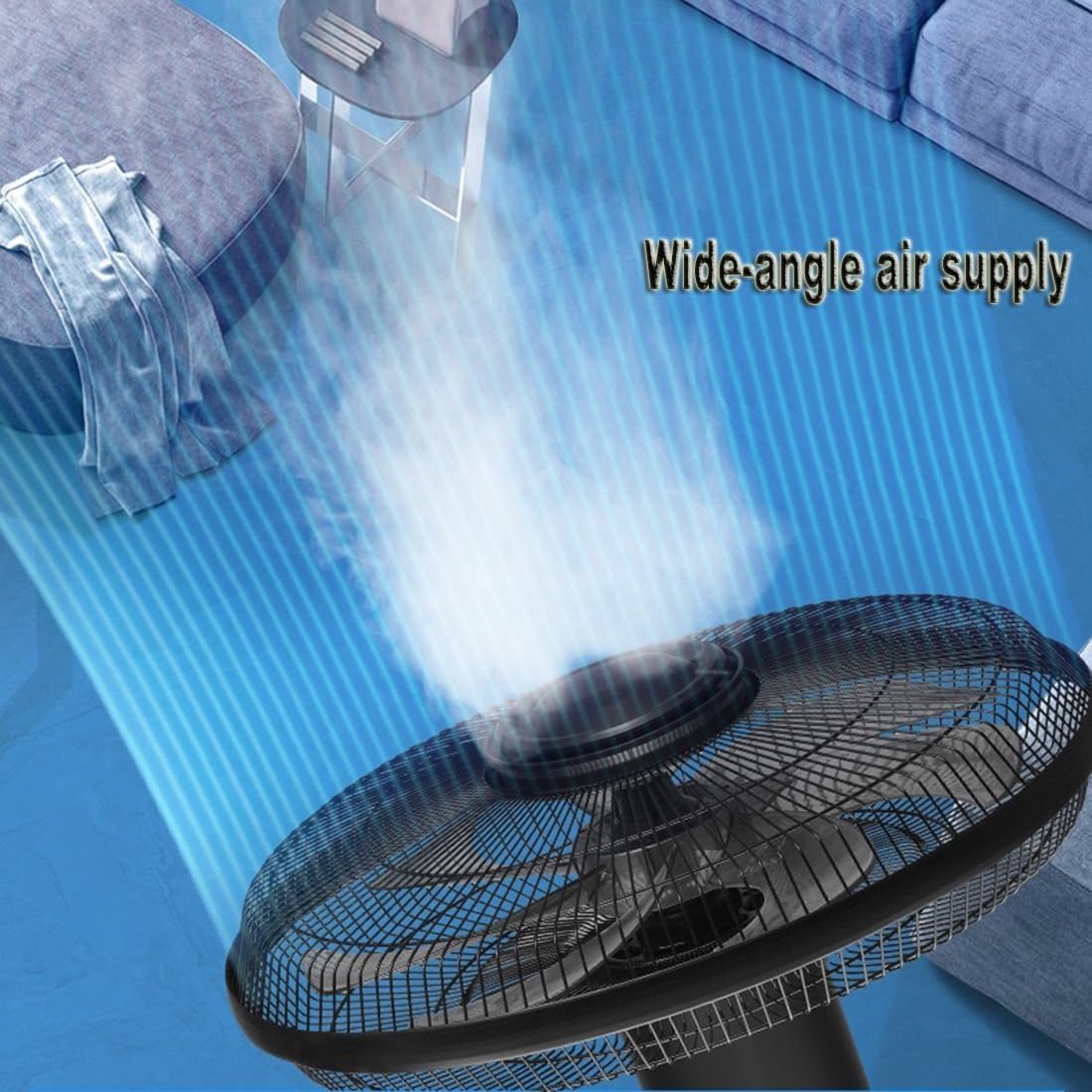 Ventilator electric cu umidificator 4L, telecomanda si motor cupru – 130 cm, 16 inch, 3 viteze