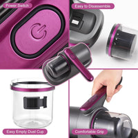 Aspirator portabil Antiacarieni si Praf cu acumulator, 50 W, tehnologie UV-C - imagine 6