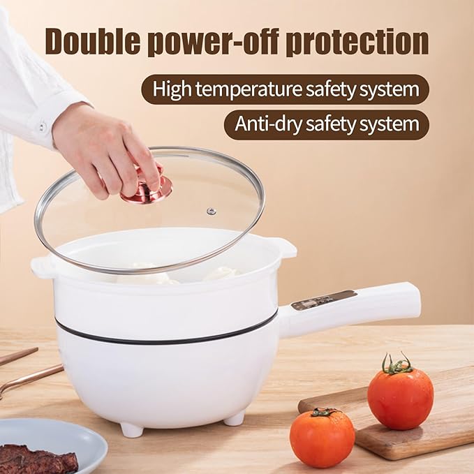 Tigaie Electrica Inteligenta 4L, 26 cm, Multifunctionala cu Panou Control, Invelis Antiaderent si Functii Gatit Rapid