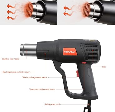 Suflanta aer cald tip pistol 2000W, 2 viteze 230V 600 °C