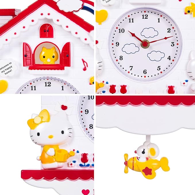 Ceasuri decorative de perete pentru camera copiilor – modele Sweet Home si Welcome Home (36 x 30 cm)