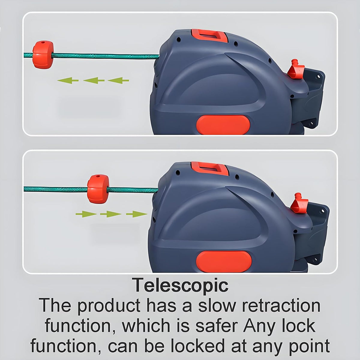 Tambur de furtun retractabil automat, perete‑montabil – variante 20 m / 30 m