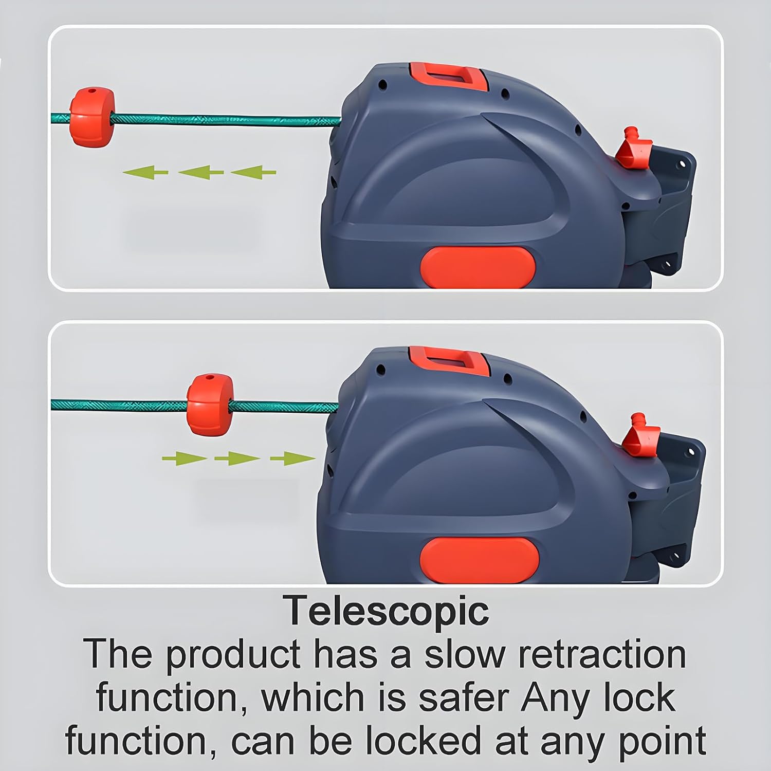 Tambur de furtun retractabil automat, perete‑montabil – variante 20 m / 30 m