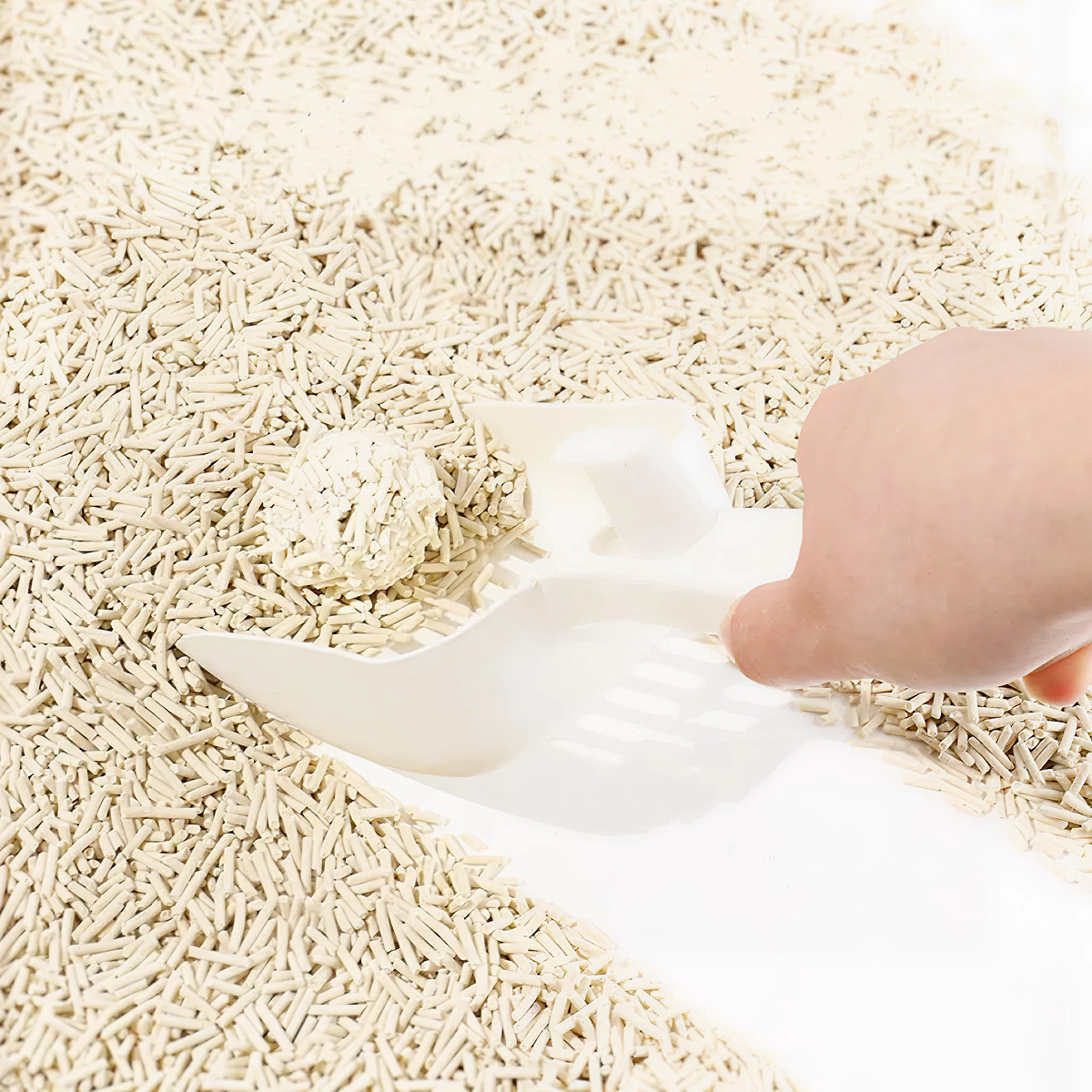 Litiera pentru pisici din tofu 6L, Formare rapida a bulgarilor, Absorbtie ridicata, Control eficient al mirosurilor