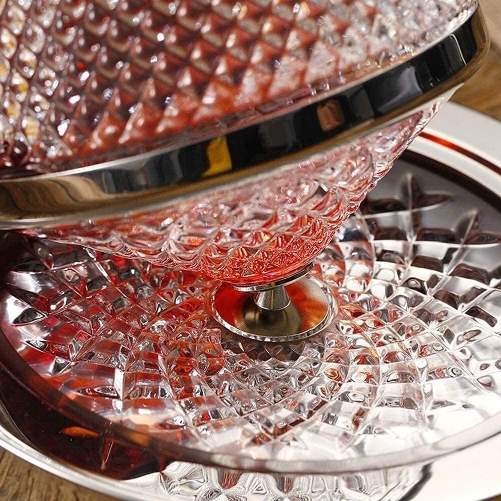 Decantor de vin rotativ de lux, din sticlă transparentă, set elegant pentru iubitorii de vin