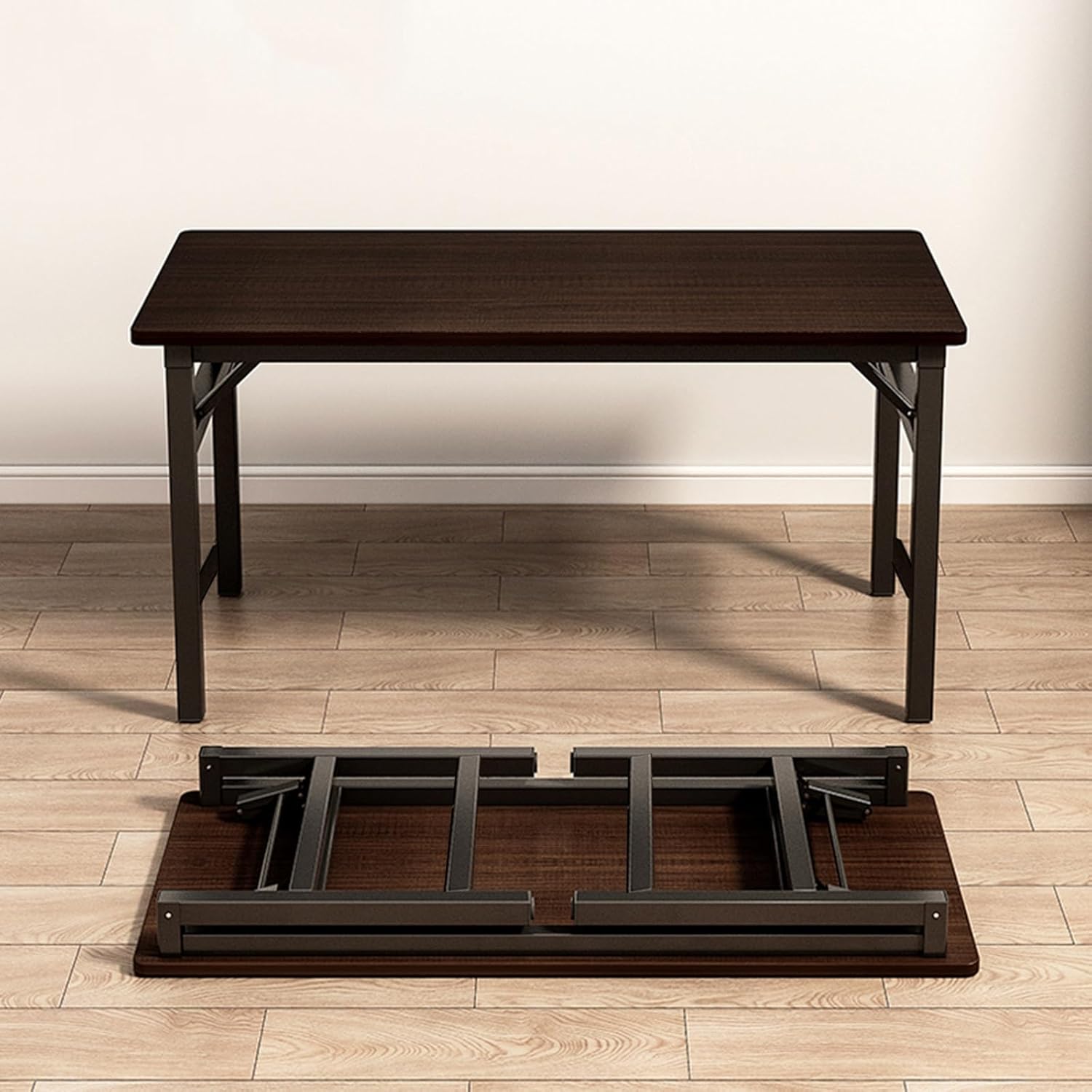 RESIGILAT - Birou pliabil, cadru metalic, blat MDF 16mm, 120x60cm