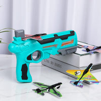 Pistol lansator de avioane de jucarie, 3 avioane incluse - imagine 9