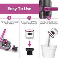 Aspirator portabil Antiacarieni si Praf cu acumulator, 50 W, tehnologie UV-C - imagine 10