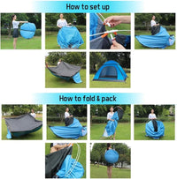 Cort camping cu deschidere automata pop-up, impermeabil, protectie UV, 2 usi - imagine 12