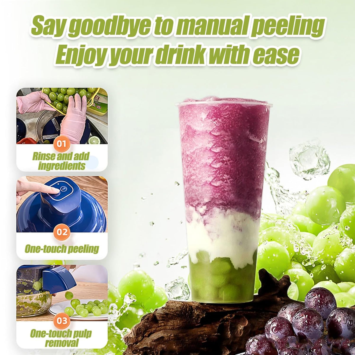 Masina automata de curatat struguri, usturoi si rosii cherry,i nstrument de indepartare a pielii pentru fructe mici