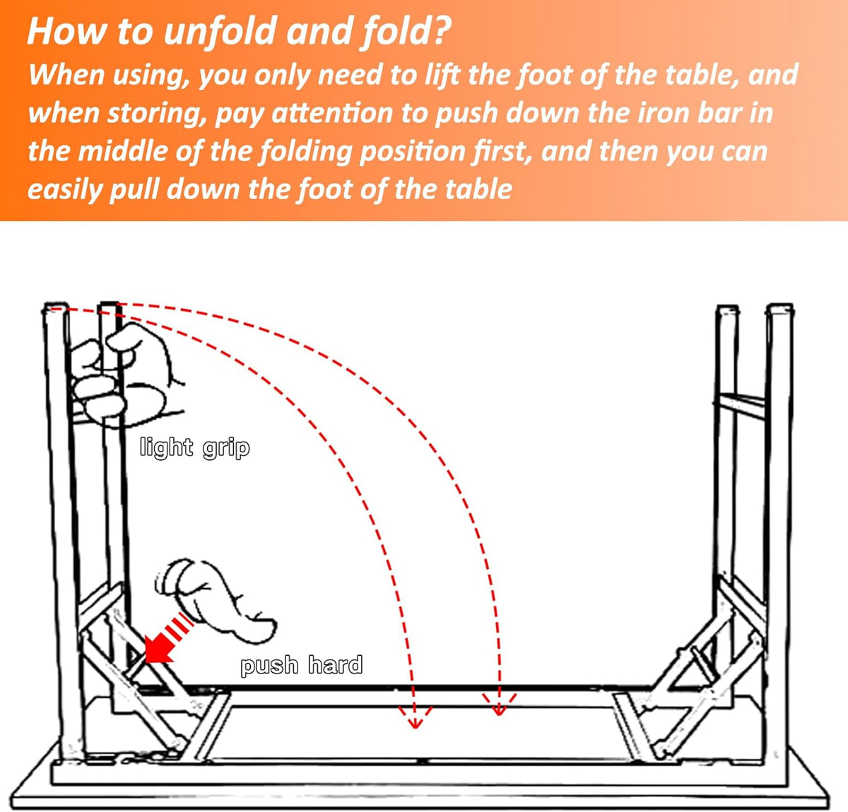 Birou pliabil, cadru metalic, blat MDF 16mm, 120x60cm