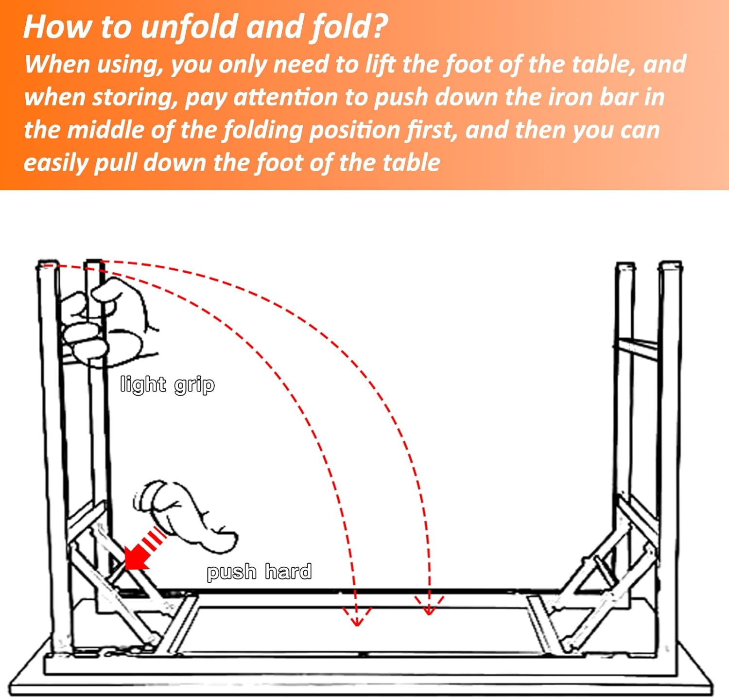 Birou pliabil, cadru metalic, blat MDF 16mm, 120x60cm