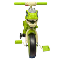 Tricicleta Jurassic T-Rex 2 in 1 Bicicleta Roti EVA Silentioase Ochi LED 2-8 Ani - detaliu produs