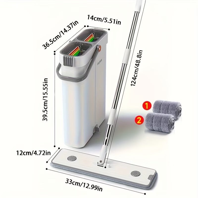 Set Mop Plat cu Sistem Rotativ Curatenie Profesionala Accesorii Incluse - detaliu produs