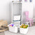 Organizator de depozitare cu 4 cosuri 45.3 x 29.7 x 116.3 cm