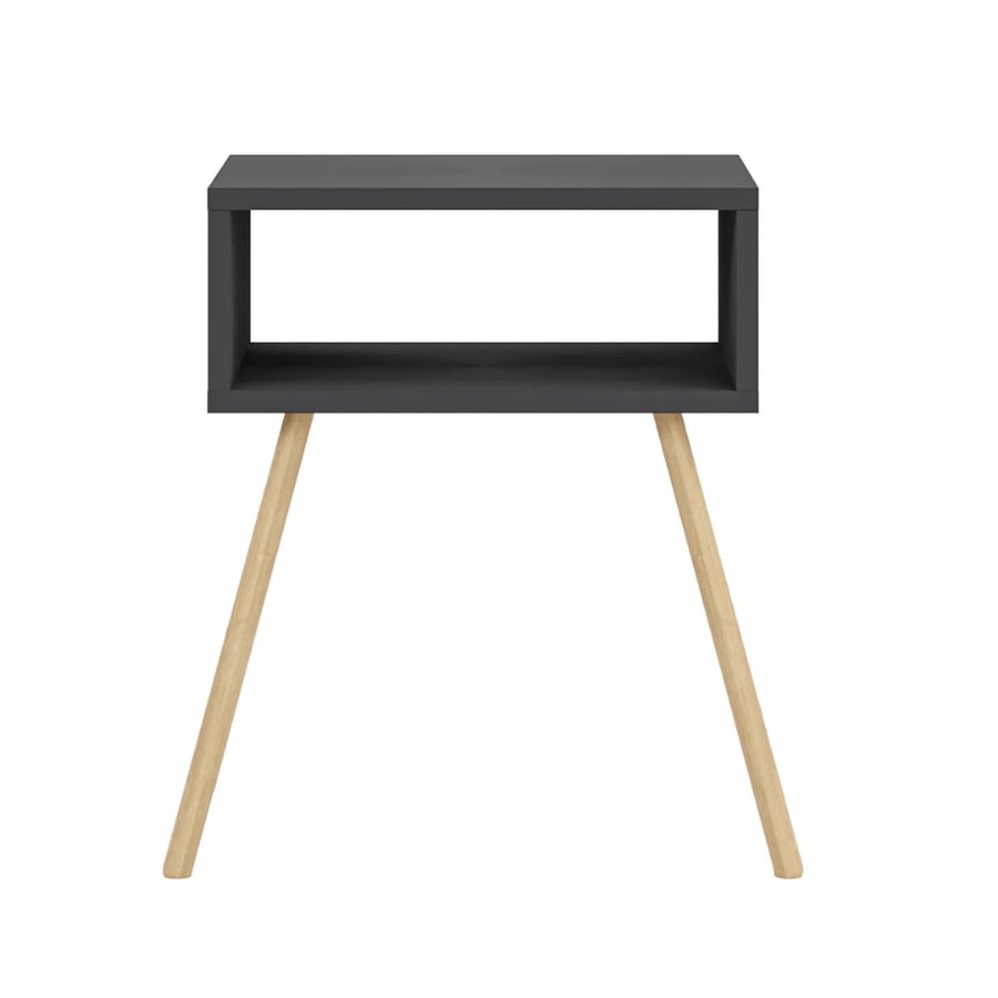 Noptiera cu picioare retro – 44 x 29 x 18 cm – cu raft de depozitare si design vintage