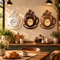 Ceas de Perete Decorativ în Formă de Ceașcă de Cafea – 27 × 22 cm