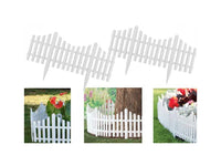 Set 6 bucati gard decorativ  din plastic pentru gradina, 57.5 x 32.5 cm, alb - imagine 5