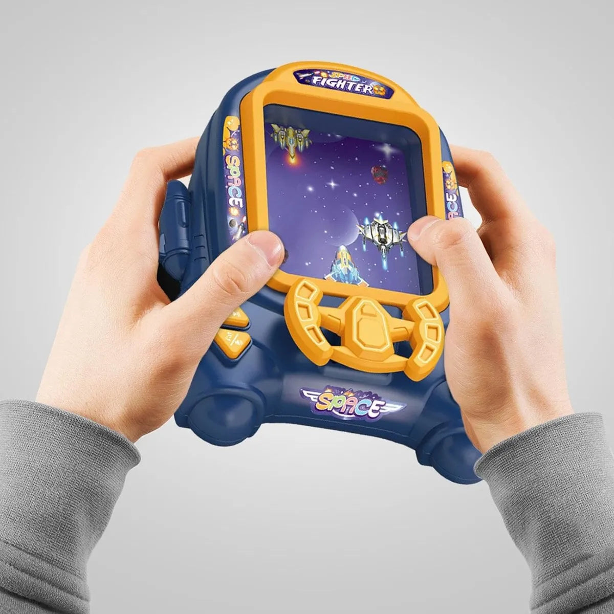 Consola de jocuri arcade cu 18 niveluri – Aventura spatiala, jucarie educativa pentru copii