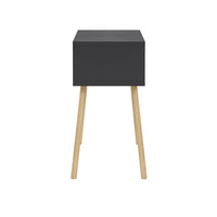 Noptiera cu picioare retro – 44 x 29 x 18 cm – cu raft de depozitare si design vintage