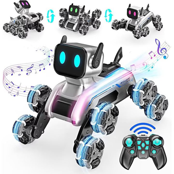 Jucarie Robot RC 2.4GHz 8WD Gesture Sensing Masina Stunt cu Muzica si Lumini - detaliu produs