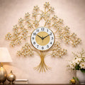 Ceas de perete decorativ tip copac cu cristale, 69 x 69 cm
