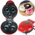 Mini Aparat de preparat gogosi, 3 orificii, antiaderent, 350W, 165x85x125mm, rosu