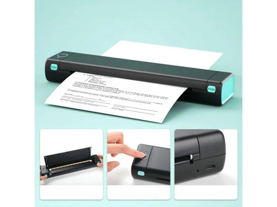Mini imprimanta termica A4, portabila, wireless, bluetooth, cu acumulator, compatibila iOS/Android