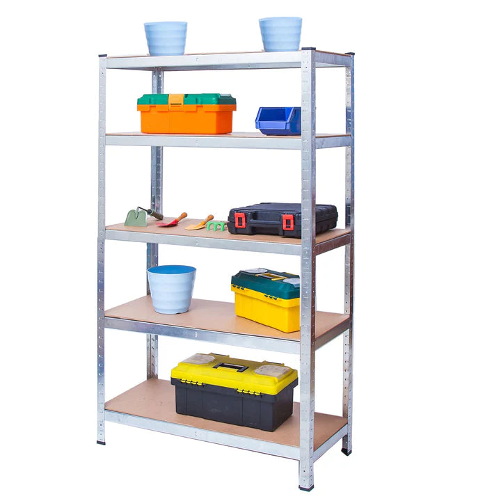 Raft metalic cu 5 polite, cadru otel galvanizat, polita MDF, 175kg/polita, 180x90x40cm