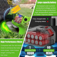 Motocoasa electrica 48V, 4000 mAh, 18000 RPM, cu acumulatori - imagine 9