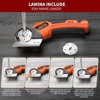 Foarfeca Electrica pentru Cartoane, Textile si Piele, cu LED, Lama Otel si Baterie Reincarcabila 2300mAh