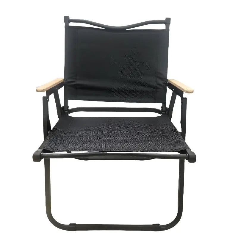 Scaun metalic plabil pentru gradina, camping sau plaja, 54x59x76 cm, negru