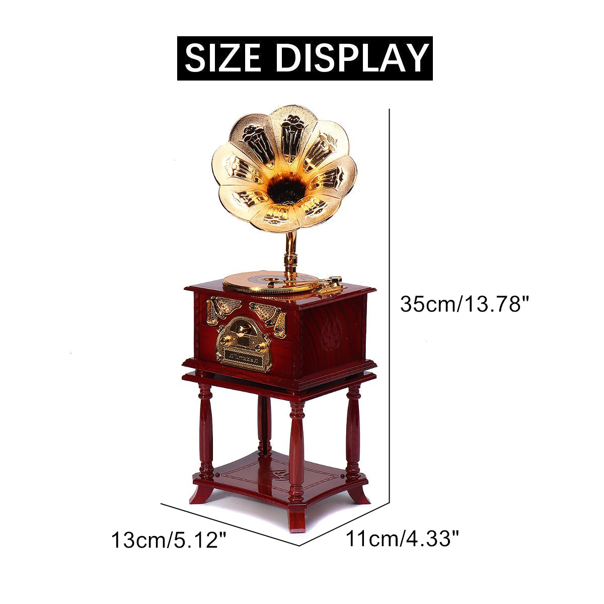 Cutie muzicala retro tip Gramofon decorativ 33.8 x 12.5 x 11 cm