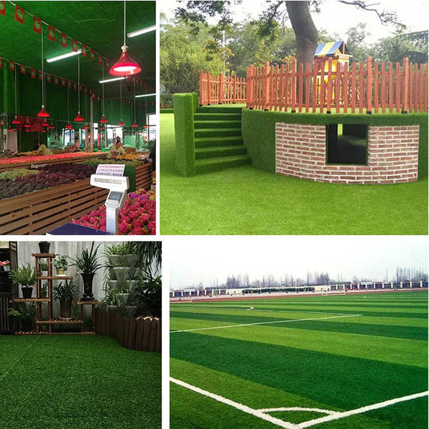 Gazon artificial decorativ – verde natural, drenaj rapid, rezistent UV si foc