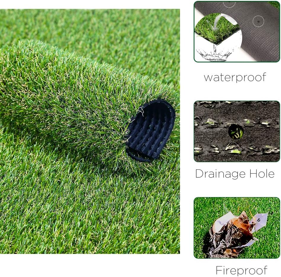 Gazon artificial decorativ – verde natural, drenaj rapid, rezistent UV si foc