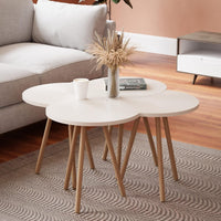 Set 4 Masute multifunctionale, utilizare individuala sau combinata, 48 x 77 x 77 cm - imagine 3