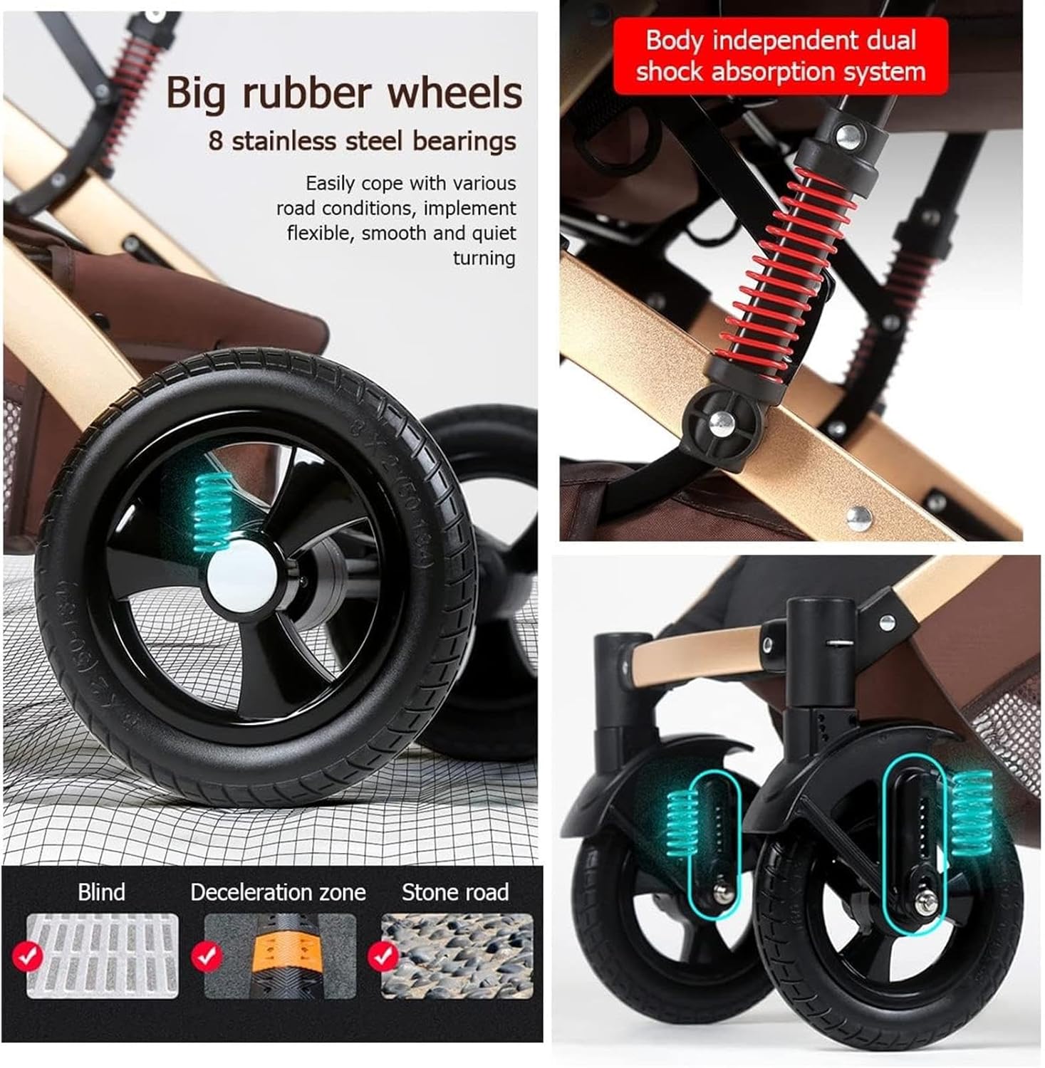 Carucior pliabil pentru copii, 3 în 1, Multifunctional – Landou, Scaun Auto si Carucior Sport