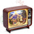 Decoratiune  muzicala retro in stil TV cu scena de Craciun 20,83 x 11,94 x 17,27 cm