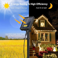 Ghirlanda Luminoasa Solara din Cupru 30M, cu 300 MiniLED-uri, 8 Programe, telecomanda - imagine 6