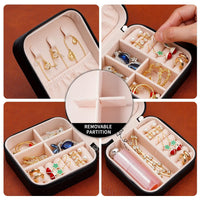 Cutie organizatoare cu fermoar pentru bijuterii 10x10x5cm - imagine 6
