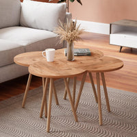 Set 4 Masute multifunctionale, utilizare individuala sau combinata, 48 x 77 x 77 cm - imagine 2
