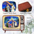Decoratiune  muzicala retro in stil TV cu scena de Craciun 20,83 x 11,94 x 17,27 cm