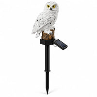 Set 2 Lampi Solare Bufnita Alba pentru Gradina, Lumina Calda, Tarusuri 45 cm - detaliu produs