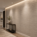 Tapet decorativ 3D în relief – efect lemn striat gri  Auto-Adeziv pentru Interior 70x77 cm