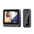 Sonerie video inteligenta Wireless, Ecran IPS 4.3 inch, Night Vision, Senzor IR, Interfon Video HD, 8MP, comunicare bidirectionala, unghi de vizualizare 170°, baterii incorporate, Negru