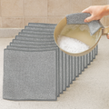 Set 10 lavete din microfibra metalica, abraziva, pentru vase, utilizare umeda si uscata, 20 x 20 cm, argintiu