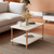 Masuta cafea moderna cu raft, design scandinav, 70x44x43 cm
