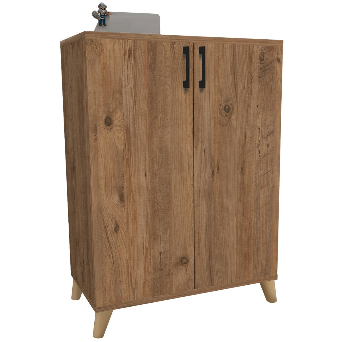 Dulap de depozitare multifunctional cu 2 uși și 4 rafturi, 72x32,5x88 cm