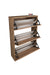 Pantofar cu usa rabatabila si rafturi glisante, 3 compartimente, PAL melaminat de 18 mm, 110  x 73,5  x 22 cm